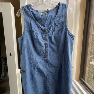 Extra large blue plaid dress